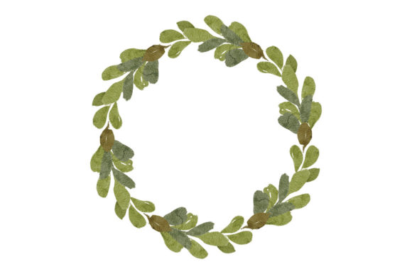 Download Leaf Foliage Circle Frame Watercolor - Frame Collection