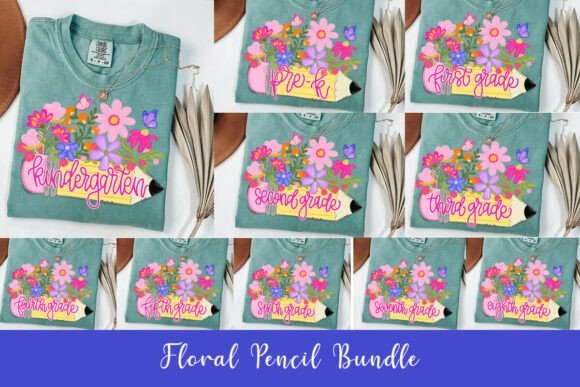 Download Hand-painted Floral Pencil School Grade Bundle - Premium Bundle