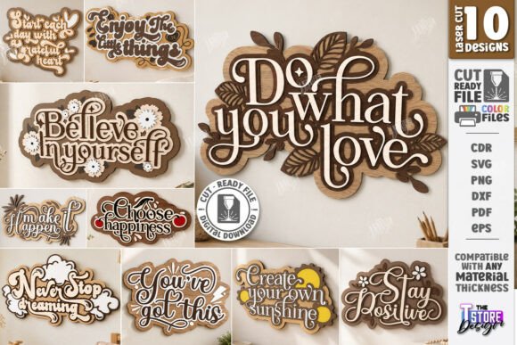 Download Inspirational Quote Wall Decor Laser Set - Set Collection