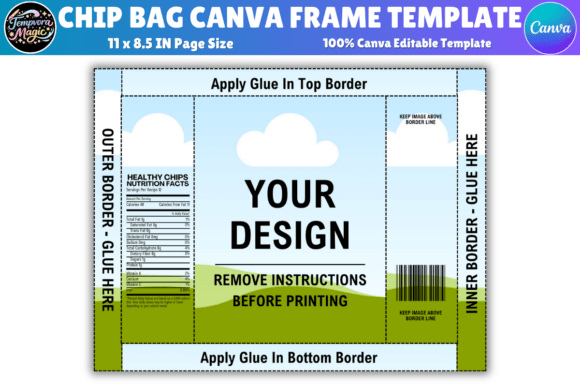 Download Chip Bag Canva Frame Editable Template - Frame Collection