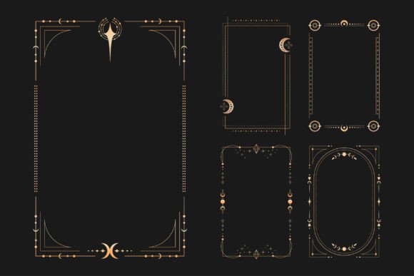 Download Decorative Golden Tarot Card Frames - Frame Collection