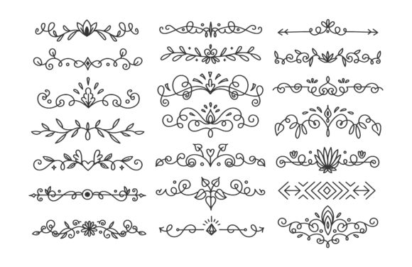 Download Hand Drawn Flourishes Divider - Hand Collection